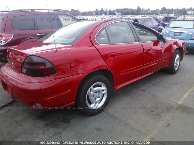 1G2NF52F03C159983 - 2003 PONTIAC GRAND AM SE1 RED photo 4