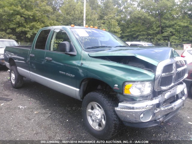 3D7KU286X3G724091 - 2003 DODGE RAM 2500 ST/SLT GREEN photo 1