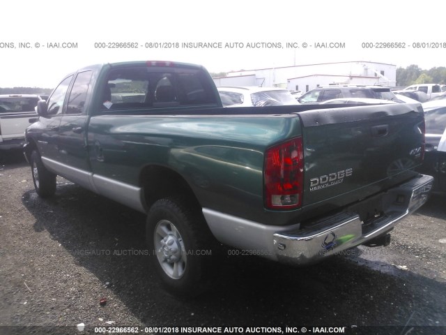 3D7KU286X3G724091 - 2003 DODGE RAM 2500 ST/SLT GREEN photo 3