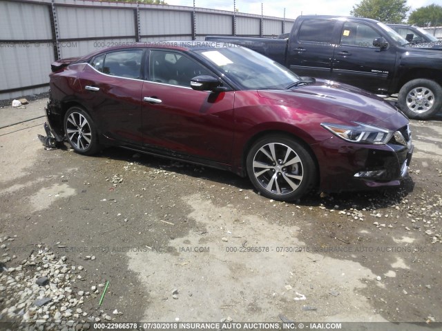 1N4AA6APXHC441909 - 2017 NISSAN MAXIMA 3.5S/SV/SL/SR/PLAT MAROON photo 1