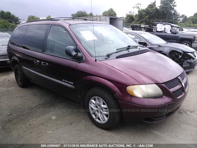 2B4GP44301R410274 - 2001 DODGE GRAND CARAVAN SPORT MAROON photo 1