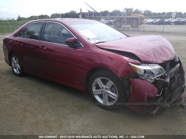 4T1BF1FK2CU544417 - 2012 TOYOTA CAMRY SE/LE/XLE RED photo 1