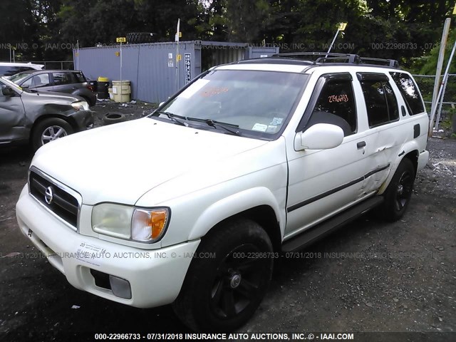 JN8DR09Y22W715074 - 2002 NISSAN PATHFINDER LE/SE WHITE photo 2