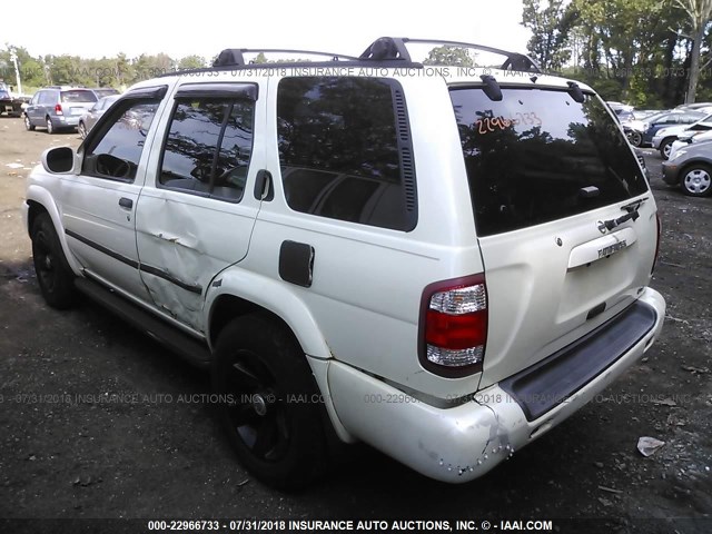 JN8DR09Y22W715074 - 2002 NISSAN PATHFINDER LE/SE WHITE photo 3