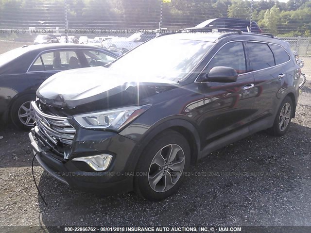 KM8SMDHFXDU007836 - 2013 HYUNDAI SANTA FE GLS/LIMITED GRAY photo 2