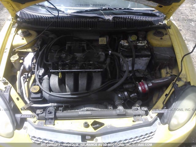 1B3ES76F03D153545 - 2003 DODGE NEON R/T YELLOW photo 10