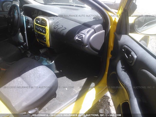 1B3ES76F03D153545 - 2003 DODGE NEON R/T YELLOW photo 5