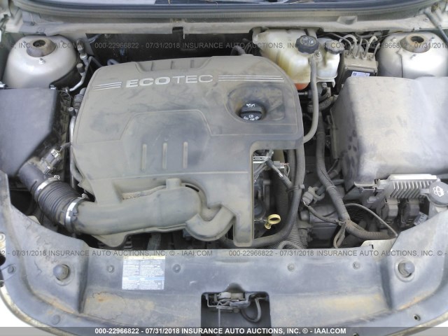 1G1ZH57BX94106751 - 2009 CHEVROLET MALIBU 1LT ოქროსფერი ფოტო 10