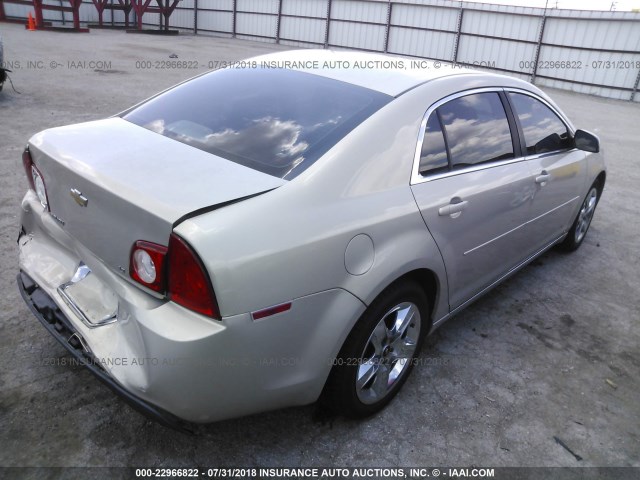 1G1ZH57BX94106751 - 2009 CHEVROLET MALIBU 1LT ოქროსფერი ფოტო 4