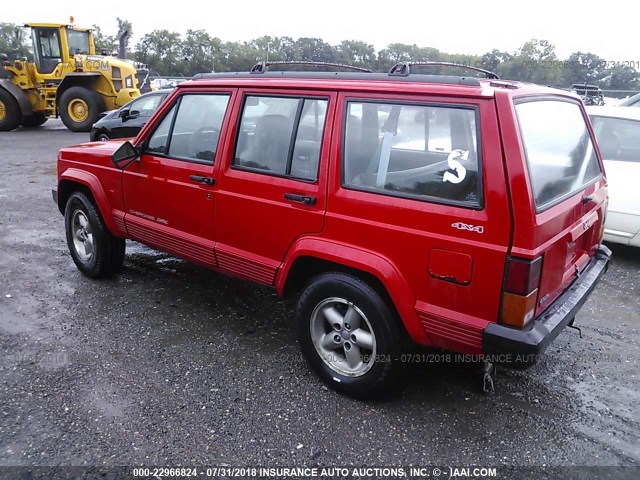 1J4FJ68SXTL306412 - 1996 JEEP CHEROKEE SPORT/CLASSIC წითელი ფოტო 3