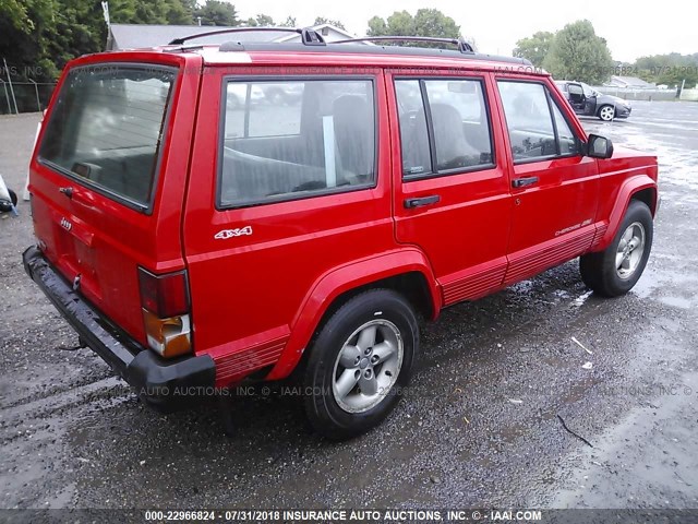 1J4FJ68SXTL306412 - 1996 JEEP CHEROKEE SPORT/CLASSIC წითელი ფოტო 4