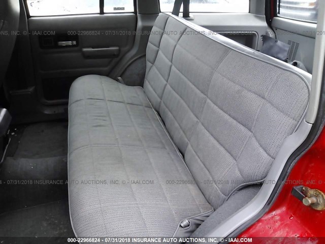 1J4FJ68SXTL306412 - 1996 JEEP CHEROKEE SPORT/CLASSIC წითელი ფოტო 8