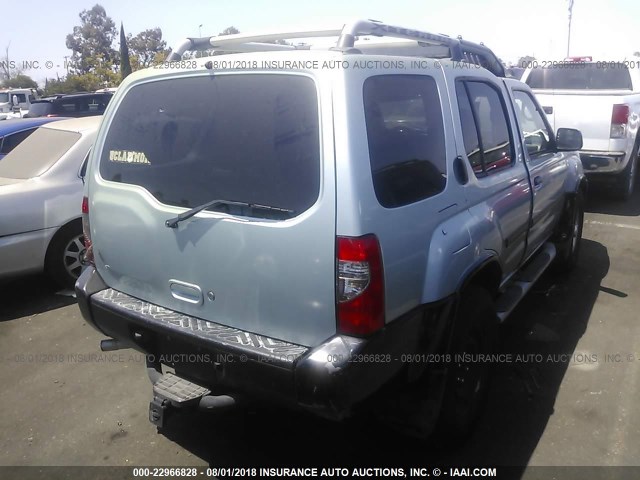 5N1ED28T62C598080 - 2002 NISSAN XTERRA XE/SE SILVER photo 4