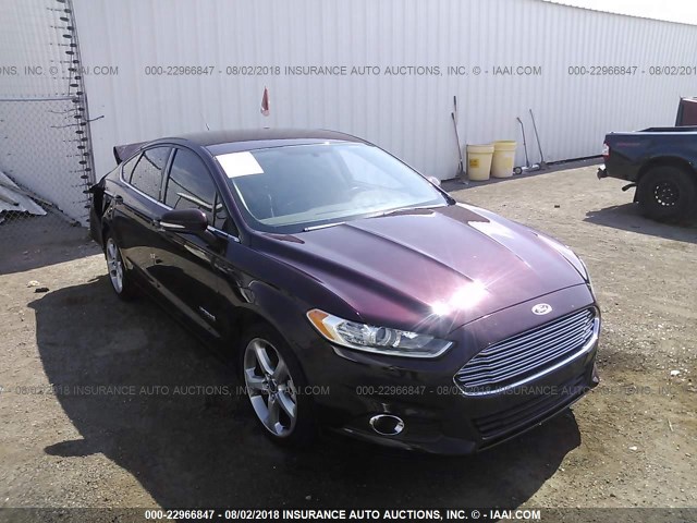 3FA6P0LU2DR344915 - 2013 FORD FUSION SE HYBRID MAROON photo 1