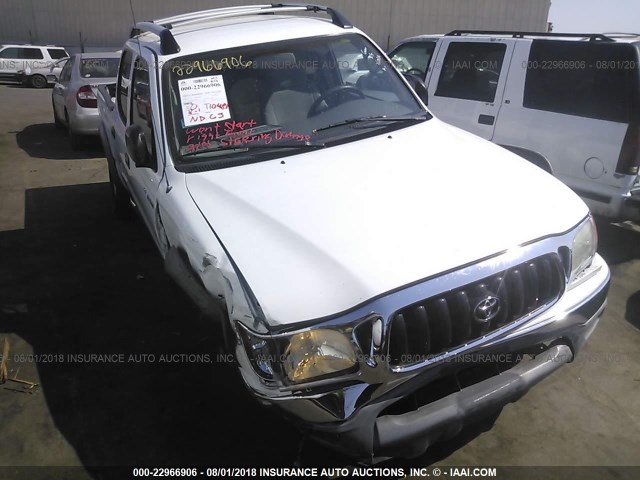 5TEGN92N62Z018230 - 2002 TOYOTA TACOMA DOUBLE CAB PRERUNNER WHITE photo 1