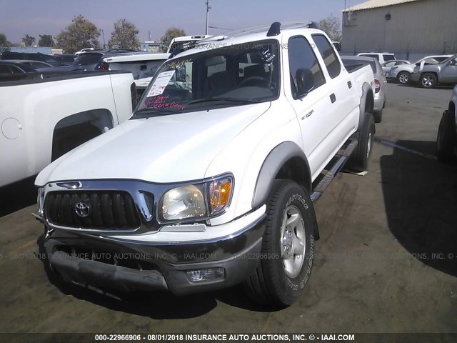 5TEGN92N62Z018230 - 2002 TOYOTA TACOMA DOUBLE CAB PRERUNNER WHITE photo 2
