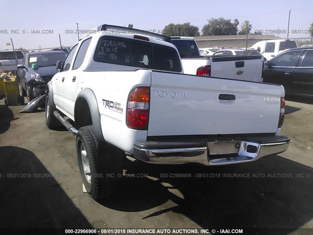 5TEGN92N62Z018230 - 2002 TOYOTA TACOMA DOUBLE CAB PRERUNNER WHITE photo 3