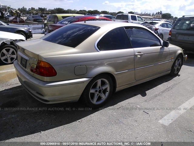 WBABM5344YJN92417 - 2000 BMW 328 CI GOLD photo 4