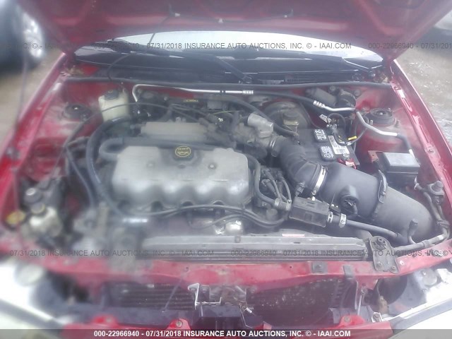 3FAFP13P52R137559 - 2002 FORD ESCORT RED photo 10