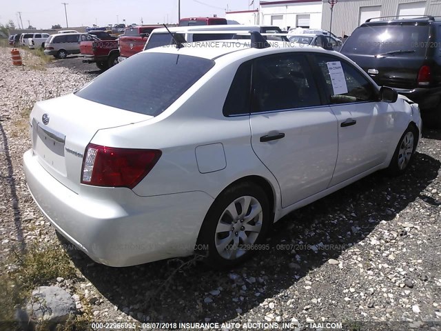 JF1GE61688H524523 - 2008 SUBARU IMPREZA 2.5I WHITE photo 4