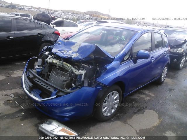 3N1CE2CP1EL425579 - 2014 NISSAN VERSA NOTE S/S PLUS/SV/SL BLUE photo 2
