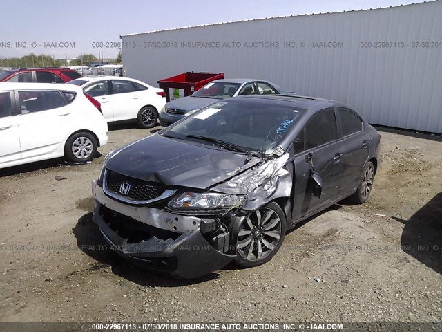2HGFB2F93FH512086 - 2015 HONDA CIVIC EXL 灰色 照片 2