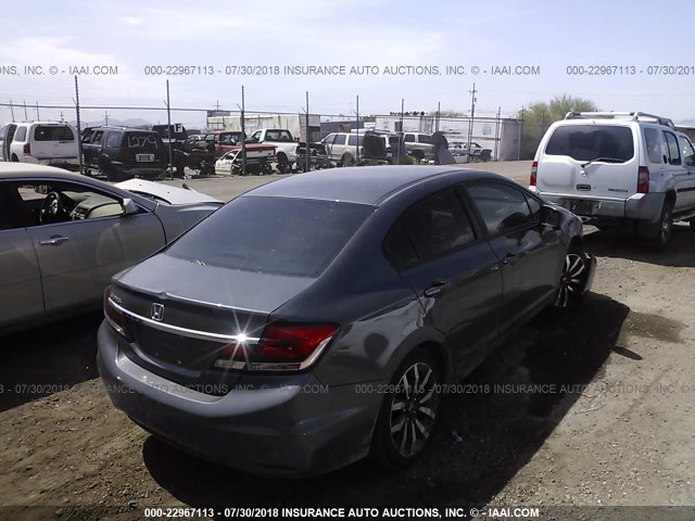 2HGFB2F93FH512086 - 2015 HONDA CIVIC EXL 灰色 照片 4