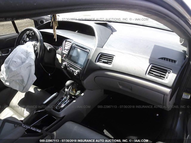 2HGFB2F93FH512086 - 2015 HONDA CIVIC EXL 灰色 照片 5