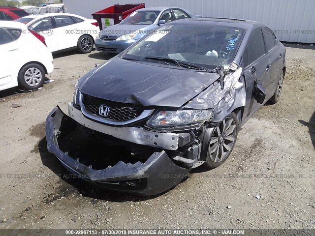 2HGFB2F93FH512086 - 2015 HONDA CIVIC EXL 灰色 照片 6