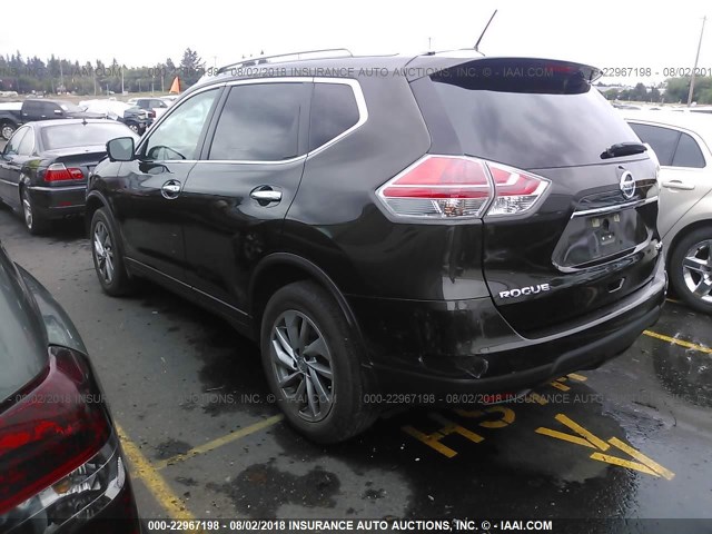 5N1AT2MV1FC826792 - 2015 NISSAN ROGUE S/SL/SV BROWN photo 3