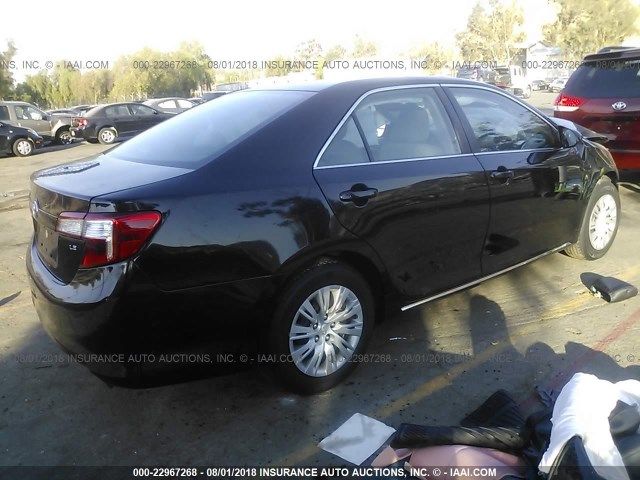 4T1BF1FK6CU150418 - 2012 TOYOTA CAMRY SE/LE/XLE BLACK photo 4