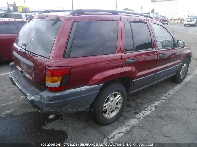 1J4GX48S54C151017 - 2004 JEEP GRAND CHEROKEE LAREDO/COLUMBIA/FREEDOM 红色 照片 4