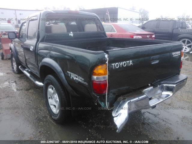 5TEGN92N23Z260658 - 2003 TOYOTA TACOMA DOUBLE CAB PRERUNNER GREEN photo 3