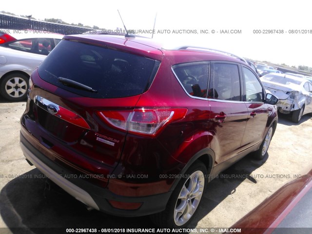 1FMCU0J96EUB14448 - 2014 FORD ESCAPE TITANIUM RED photo 4