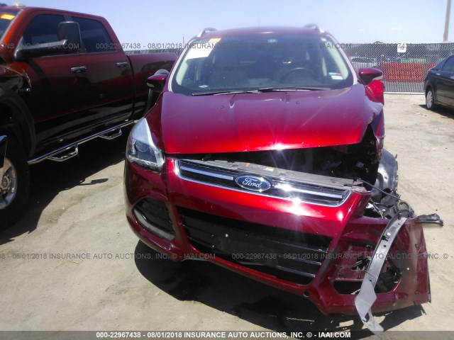 1FMCU0J96EUB14448 - 2014 FORD ESCAPE TITANIUM RED photo 6