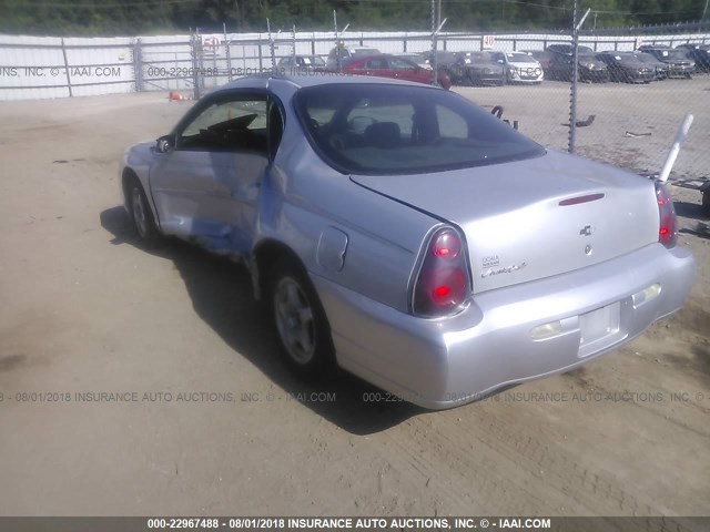 2G1WW12E649262441 - 2004 CHEVROLET MONTE CARLO LS ვერცხლისფერი ფოტო 3