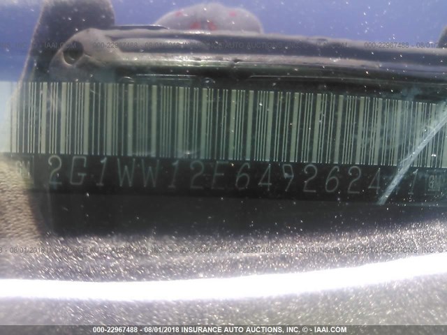 2G1WW12E649262441 - 2004 CHEVROLET MONTE CARLO LS ვერცხლისფერი ფოტო 9