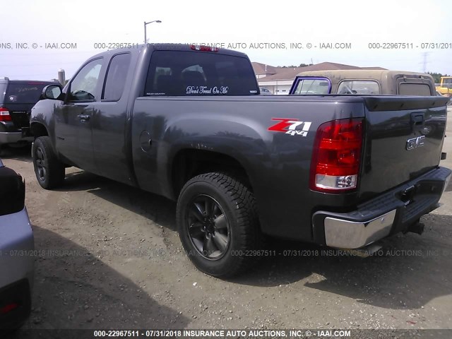 1GTSKWE39AZ244557 - 2010 GMC SIERRA K1500 SLT GRAY photo 3