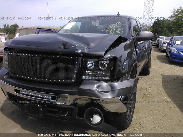 1GTSKWE39AZ244557 - 2010 GMC SIERRA K1500 SLT GRAY photo 6