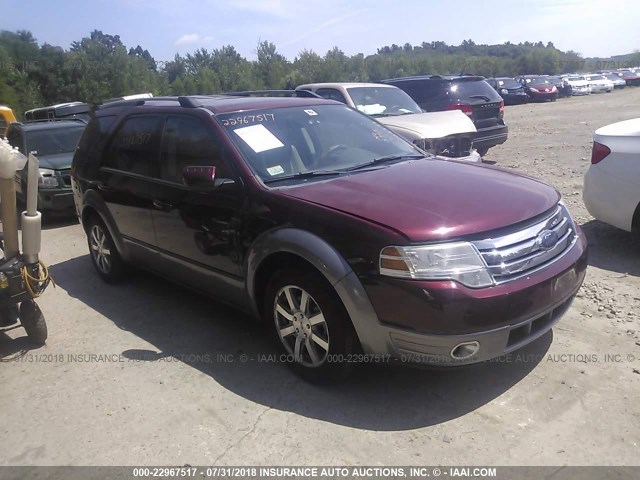 1FMDK05W98GA12915 - 2008 FORD TAURUS X SEL MAROON photo 1