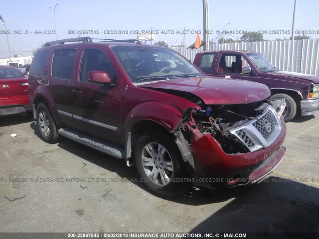 5N1AR18UX8C600313 - 2008 NISSAN PATHFINDER S/LE/SE RED photo 1