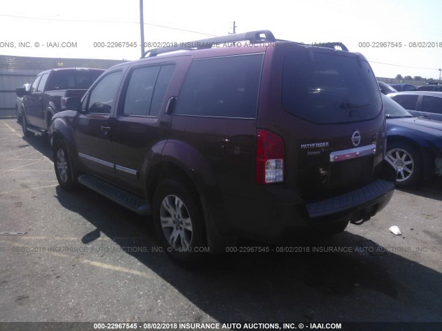 5N1AR18UX8C600313 - 2008 NISSAN PATHFINDER S/LE/SE RED photo 3