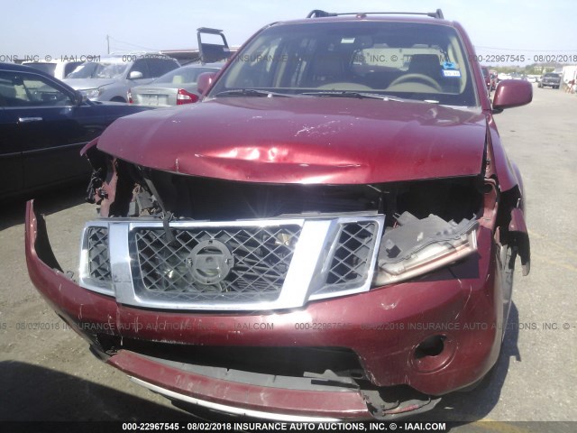 5N1AR18UX8C600313 - 2008 NISSAN PATHFINDER S/LE/SE RED photo 6