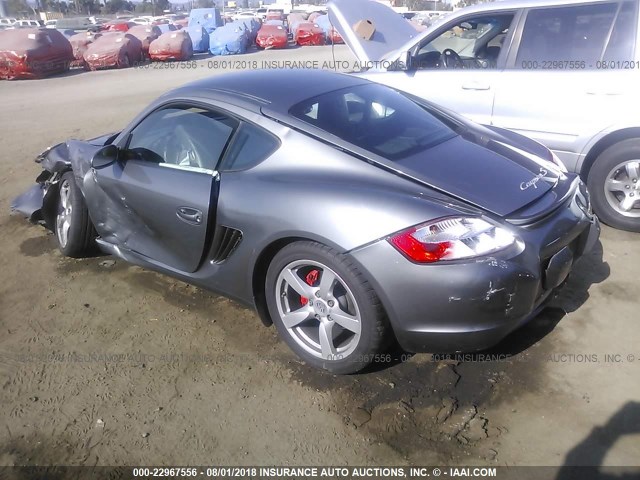 WP0AB29808U782260 - 2008 PORSCHE CAYMAN S GRAY photo 3