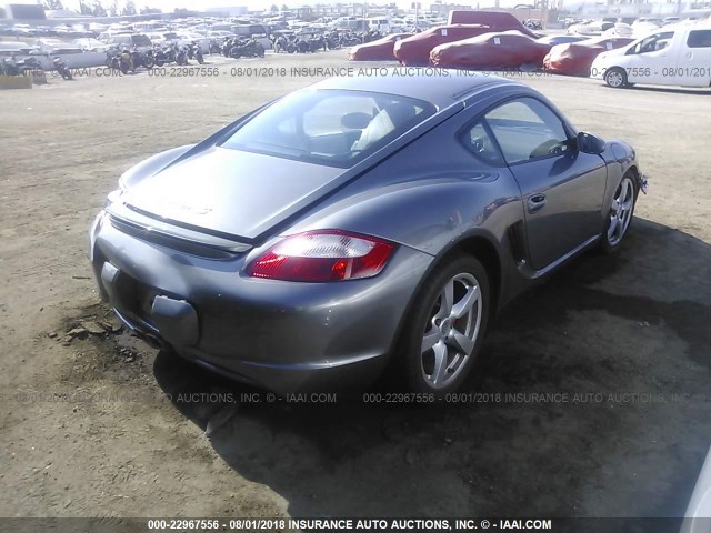 WP0AB29808U782260 - 2008 PORSCHE CAYMAN S GRAY photo 4