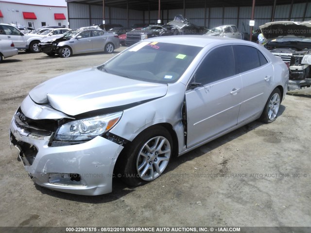 1G11C5SL3EF157390 - 2014 CHEVROLET MALIBU 1LT ვერცხლისფერი ფოტო 2