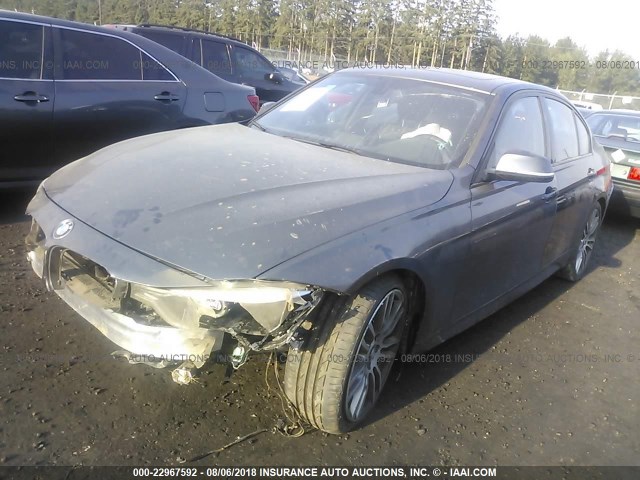 WBA8B3G57HNU35609 - 2017 BMW 340 I GRAY photo 2