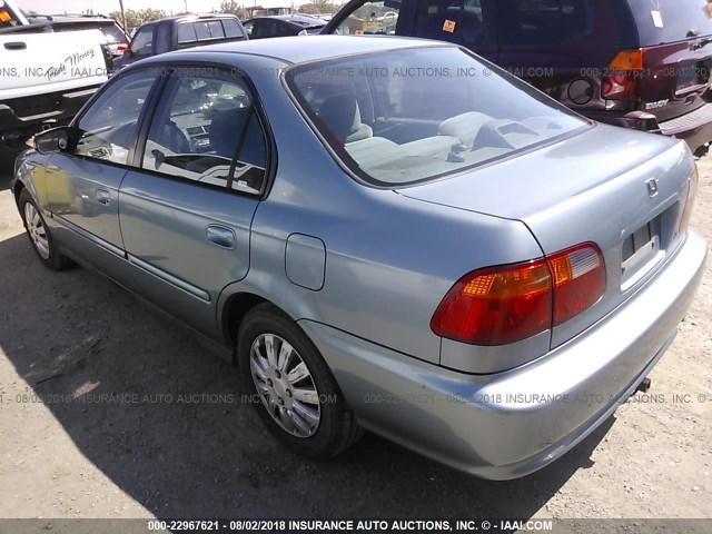 2HGEJ6610YH555433 - 2000 HONDA CIVIC SE TEAL photo 3