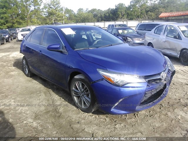 4T1BF1FKXGU587201 - 2016 TOYOTA CAMRY LE/XLE/SE/XSE BLUE photo 1