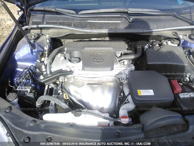 4T1BF1FKXGU587201 - 2016 TOYOTA CAMRY LE/XLE/SE/XSE BLUE photo 10